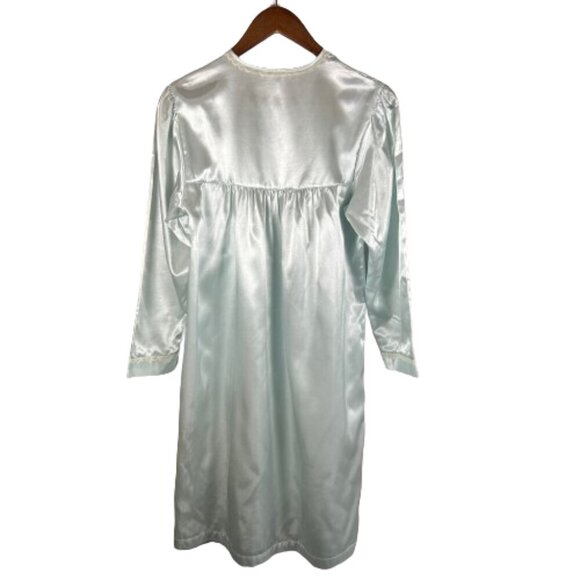 VTG Barbizon Womens Cuddleskin Embroidered Satin Lace Nightgown Size S Feminine - Picture 6 of 8